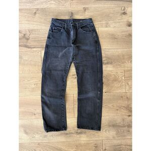 RUSTLER 30 vintage high rise faded black denim cotton dad jean denim wide leg